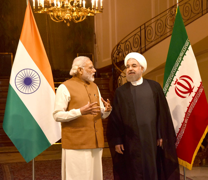 The Prime Minister, Shri Narendra Modi with the President of Iran, Mr. Hassan Rouhani, in Jomhouri Building, at Saadabad Palace, in Tehran on May 23, 2016.
