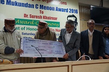 Dr. Suresh khairnar received Mukundan C Menon Award – 2016