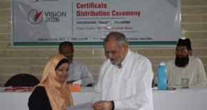 HWF ORGANISES NURSING COURSE CERTIFICATE DISTRIBUTION PROGRAMME