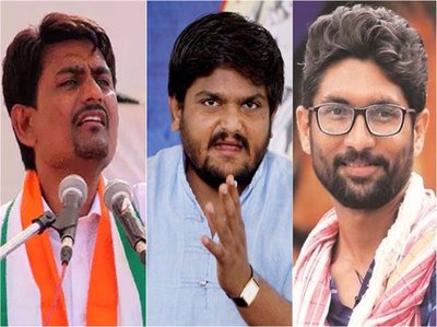 गुजरात में तीन आंदोलनकारी नेताओं का कांग्रेस को समर्थन ,कितना हल्का कितना भारी