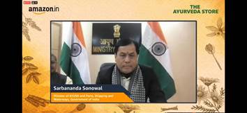 Ayush Minister  launches Ayurveda products on Amazon.in