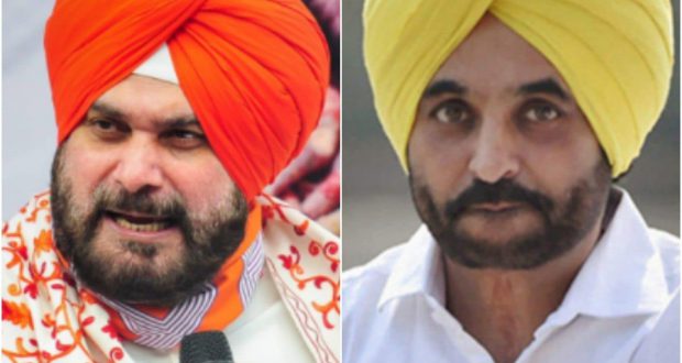 Navjot Singh Sidhu praises Bhagwant Mann one day after calling him a ”rubber doll”.