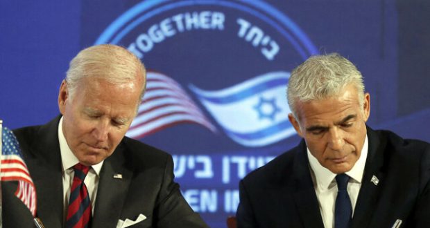 U.S., Israel sign joint pledge to deny Iran nuclear weaponry.