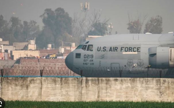 US military Air craft lands with illlegal immigrants