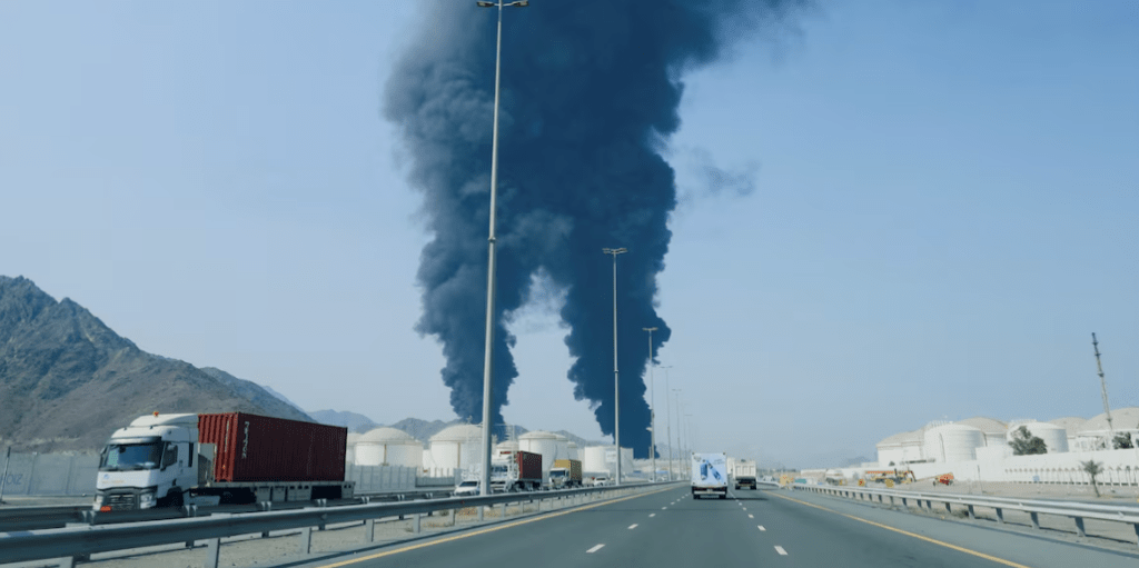 Debris Falls in Dubai, Fire Reported at Fujairah Port