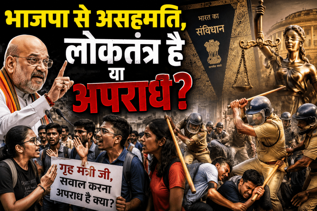 भाजपा से असहमति, लोकतंत्र है या अपराध?