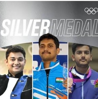 sports-shooting-rudrankksh-aishwary-niraj-win-silv