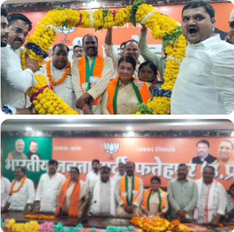 up-fatehpur-welcome-of-bjp-regional-padhadikariyo